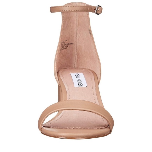 Steve Madden Irenee block heel ankle strap tan sandals Sz 10 faux leather - Picture 14 of 15